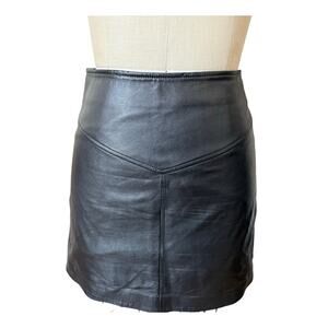 Intermix Black Mini Leather Skirt Size 2
